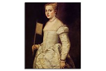 Portrét Dámy v bielom zs18344 - Tizian obraz