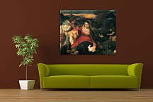 Madonna and Child with St. Catherine and a Rabbit zs18345 - Tizian obraz