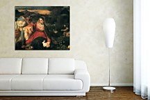 Madonna and Child with St. Catherine and a Rabbit zs18345 - Tizian obraz