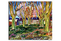 Vincent van Gogh Obraz - Avenue of Plane Trees near Arles Station zs18378
