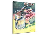 Vincent van Gogh Obraz - Blossoming Almond Branch in a Glass with a Book zs18379
