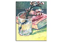 Vincent van Gogh Obraz - Blossoming Almond Branch in a Glass with a Book zs18379