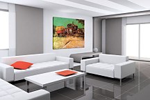 Vincent van Gogh Obraz - Encampment of Gypsies with Caravans zs18387