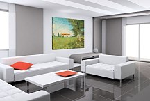 Reprodukcie Vincent van Gogh - Farmhouse in a Wheat Field zs18389