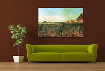 Farmhouses in a Wheat Field Near Arles zs18391 - Vincent van Gogh obraz