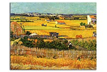 Vincent van Gogh obraz - Harvest at La Crau, with Montmajour in the Background zs18397