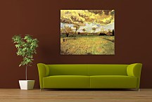  Vincent van Gogh obraz Landscape under a Stormy Sky zs18407