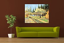 Vincent van Gogh obraz - Orchard in Blossom, Bordered by Cypresses zs18418