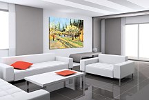 Vincent van Gogh obraz - Orchard in Blossom, Bordered by Cypresses zs18418