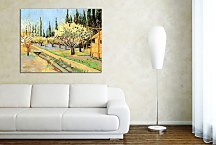 Vincent van Gogh obraz - Orchard in Blossom, Bordered by Cypresses zs18418
