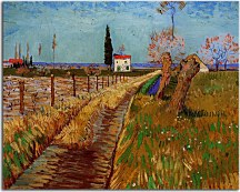  Vincent van Gogh obraz - Path Through a Field with Willows zs18427