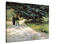 Public Garden with Couple and Blue Fir Tree zs18448 -  Vincent van Gogh obraz
