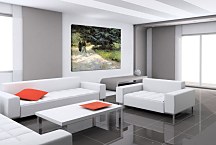 Public Garden with Couple and Blue Fir Tree zs18448 -  Vincent van Gogh obraz