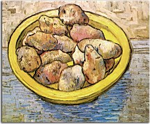 Still Life Potatoes in a Yellow Dish zs18466 - Reprodukcia Vincent van Gogh