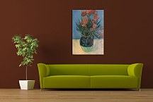 Still Life Majolica Jug with Wildflowers zs18469 - Reprodukcia Vincent van Gogh