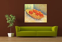Still Life with Basket and Six Oranges zs18472 - Reprodukcia Vincent van Gogh