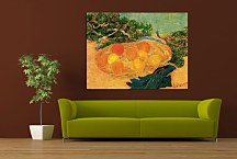 Still Life with Oranges and Lemons with Blue Gloves zs18473 - Reprodukcia Vincent van Gogh