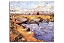 The Gleize Bridge over the Vigneyret Canal zs18485 - Reprodukcia Vincent van Gogh