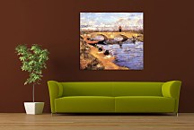 The Gleize Bridge over the Vigneyret Canal zs18485 - Reprodukcia Vincent van Gogh