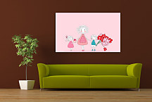 Obraz do detskej izby Ružový zs24054