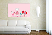 Obraz do detskej izby Ružový zs24054