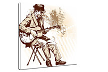 Retro obraz - Gitarista zs24102