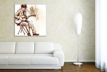 Retro obraz - Gitarista zs24102