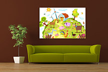 Detský Obraz na stenu - Na dvore zs24126