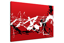 Červený abstraktný obraz na stenu zs24140