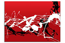 Červený abstraktný obraz na stenu zs24140