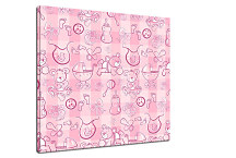 Ružový obraz do detskej izby zs24167