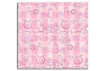 Ružový obraz do detskej izby zs24167