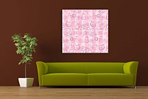 Ružový obraz do detskej izby zs24167