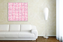 Ružový obraz do detskej izby zs24167
