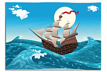 Obrazy pre deti - Loď na mori zs24187