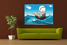 Obrazy pre deti - Loď na mori zs24187