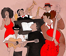 Retro obrazy - Jazz Band zs24249