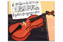Obraz Husle a Noty zs24274