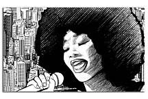 Obraz - Jazzová vokalistka zs24345