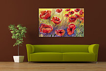 Kvety červené Obrazy zs24348