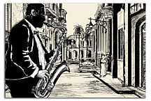 Obraz - Kubánsky saxofonista zs24363