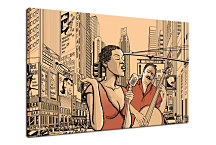 Obraz - Jazzová vokalistka a double bas zs24366