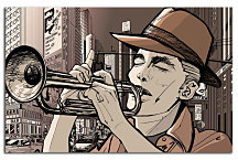 Obraz - Trúbkar v NY zs24369