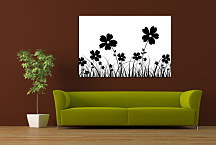 Obrazy čiernobiele Kvety zs24372