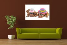 Obraz - Psy v klobúkoch zs3183