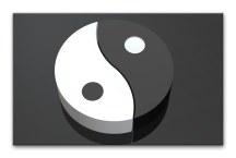 Čiernobiely Feng Shui Obraz na stenu Jin a Jang zs3288