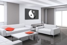 Čiernobiely Feng Shui Obraz na stenu Jin a Jang zs3288