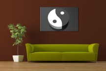 Čiernobiely Feng Shui Obraz na stenu Jin a Jang zs3288