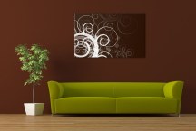 Obraz abstraktný hnedý zs409