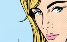 Retro obrazy Dievča zs544